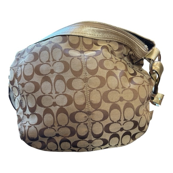 Coach Kristen Metallic Signature Stripe Crossbody (Style F14446) - Picture 5 of 13
